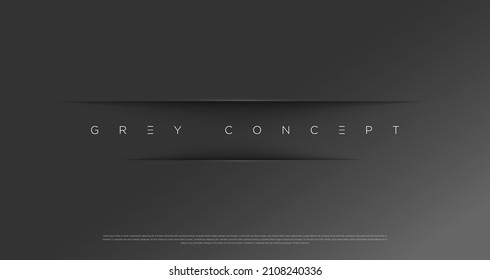 Fondo abstracto de gran calidad gris con líneas de lujo y formas geométricas. Fondo metálico moderno para los conceptos de póster, titular, banner, papel pintado y diseño futurista. EPS vectoriales