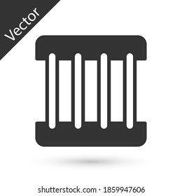 Grey Prison window icon isolated on white background. Vector.