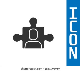 Icono base del equipo del Proyecto gris aislado en fondo blanco. Análisis y planificación del negocio, consultoría, trabajo en equipo, gestión de proyectos.  Vector