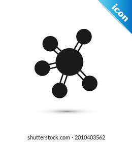 Grey Project team base icon isolated on white background. Business analysis and planning, consulting, team work, project management.  Vector