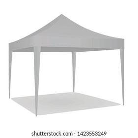 Grey promotional tent. vector illustration