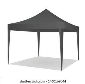 Grey promotional tent. vector illustration