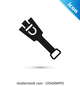 Grey Prosthesis leg icon isolated on white background. Futuristic concept of bionic leg, robotic mechanical leg.  Vector