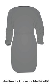 Grey  protective suit. vector illustration