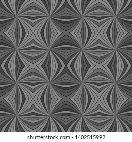 Grey psychedelic abstract seamless striped swirl pattern background design - vector illustration with curved rays