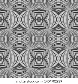 Grey psychedelic abstract seamless striped vortex pattern background design - vector illustration from swirling rays