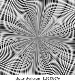 Grey psychedelic abstract spiral ray stripe background - vector design
