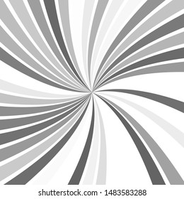 Grey psychedelic abstract spiral ray stripe background - vector graphic
