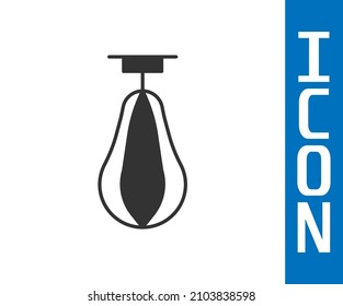 Grey Punching bag icon isolated on white background.  Vector