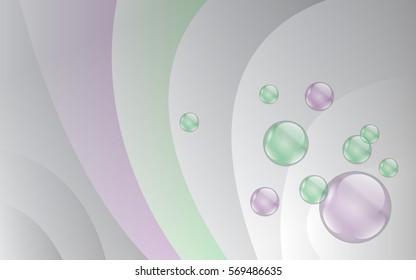 Grey, purple, and green abstract background, vector illustration.