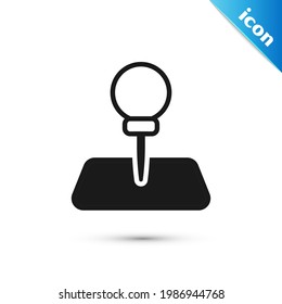 Grey Push pin icon isolated on white background. Thumbtacks sign.  Vector