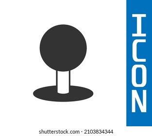 Grey Push pin icon isolated on white background. Thumbtacks sign.  Vector