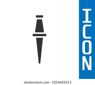 Icono de empuje gris aislado en fondo blanco. Señal de miniaturas.  Ilustración vectorial