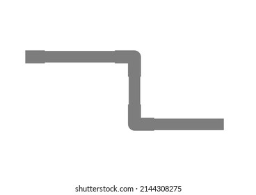 Grey PVC Turn Pipe Installation