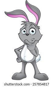 Grey Rabbit Character