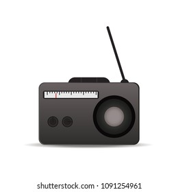 Grey radio. Vector illustration