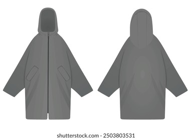 Abrigo gris. Ilustración vectorial
