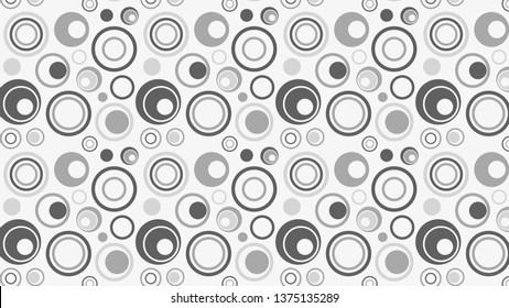 Grey Random Circles Pattern Vector Graphic
