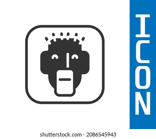Grey Rapper icon isolated on white background.  Vector