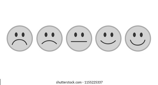 grey rating smileys faces vector illustration EPS10