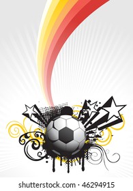 grey ray background with colorful stripes, soccer, grunge, star and artistic design