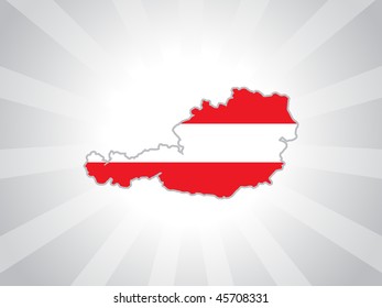 grey rays background with map in flag pattern