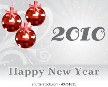 grey rays, seamless floral background with hanging shiny ball