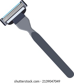 razor gris, ilustración, vector sobre un fondo blanco.