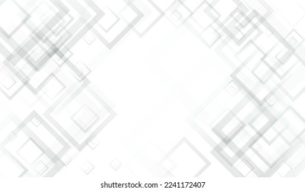 Grey Rectangle Mosaic Vector  Background. Modern Element Design. White Geometry Pattern. Gray 3d Poster.