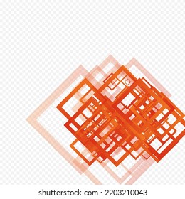 Grey Rectangular 3d Vector Transparent Background. Geometric Ornament Template. White Creative Design. Gray Contemporary Poster.