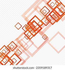 Grey Rectangular Modern Vector Transparent Background. Web Rectangle Pattern. White Architecture Texture. Gray 3d Frame.