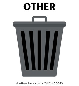 Reciclamos gris basura. Reutilizar o reducir el símbolo. Basura de reciclaje de plástico. El icono de la barra diagonal en plano. Reciclaje de desechos. Protección del medio ambiente. Ilustración del vector aislada en blanco	
