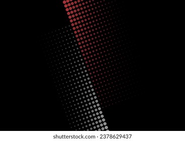 Fondo abstracto de líneas punteadas mínimas de color gris y rojo. Diseño vectorial de concepto de tecnología geométrica