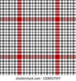 Grey, Red and White tartan plaid Scottish seamless pattern.Texture from plaid,tablecloths, clothes, shirts, dresses, jacket, skirt, paper, blankets and other textile products.Glen plaid.Tweed fabric.