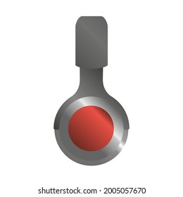 Wireless-Kopfhörer, Seitenansicht, Vektorgrafik