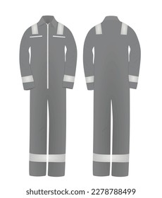 Grey  reflective uniform. vector illustration