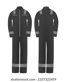 Grey  reflective uniform. vector illustration