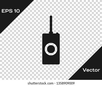 Grey Remote control icon isolated on transparent background. Vector Illustration