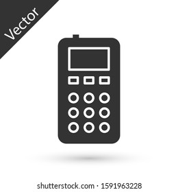 Grey Remote control icon isolated on white background.  Vector Illustration