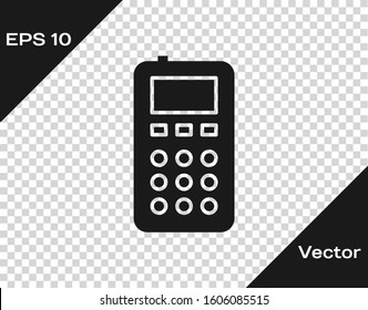 Grey Remote control icon isolated on transparent background.  Vector Illustration