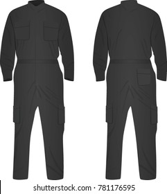 Grey repairman uniform. vector illustration