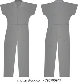 Grey repairman uniform. vector illustration