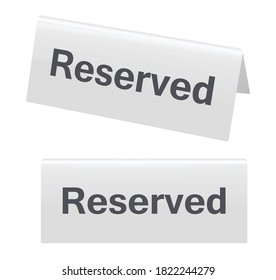 Grey reserved sign. vector illustration