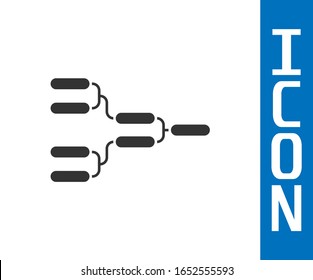 Grey Results and standing tables scoreboard championship tournament bracket icon isolated on white background.  Vector Illustration