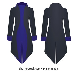 Grey retro coat. vector illustration