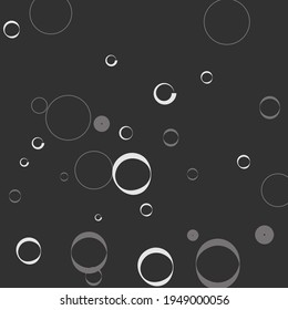 Grey Retro Curves Vector Design Pic. White Light Black Modern Style Simple Art. Strict Oval Aluminum Round Calm Minimal Ornamental Fabrics. Silver Metal Classical Elegant Circles Modern Design.