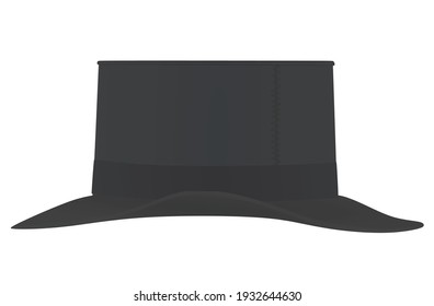 Grey retro hat. vector illustration