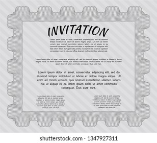 Grey Retro invitation. Elegant design. Vector illustration. With complex background. 