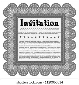 Grey Retro invitation template. Customizable, Easy to edit and change colors. With quality background. Nice design. 