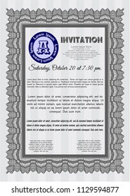Grey Retro invitation template. Nice design. Customizable, Easy to edit and change colors. With quality background. 